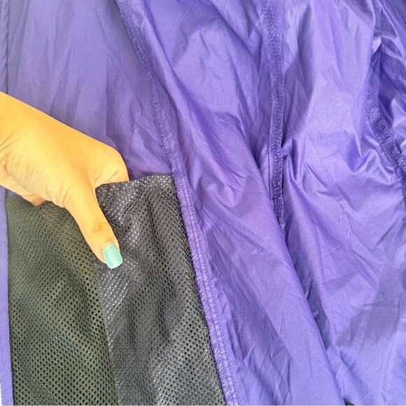 Columbia Purple Rain Jacket Size M Full Zip Hooded Pockets Thin Windbreaker - Picture 7 of 10